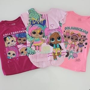 Lol Surprise Girls 3 tee shirts